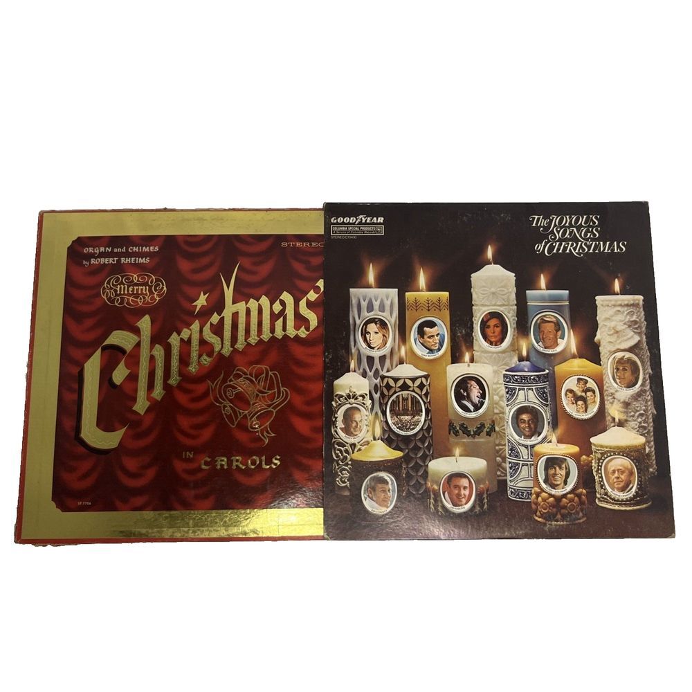 Vintage Holiday Record Set (2) LP Robert Rheims Christmas in Carols Joyous Songs